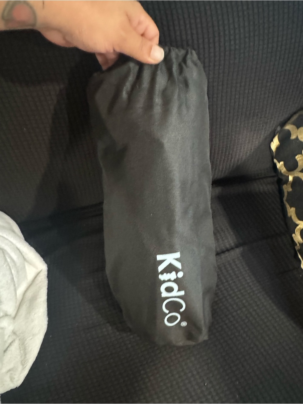 KidCo Black Travel Baby bouncer- Drawstring Storage Pouch